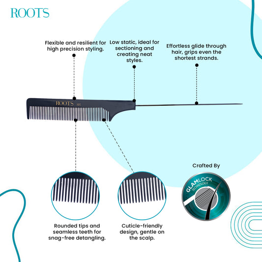 Roots Professional Pin-tail Comb (305)