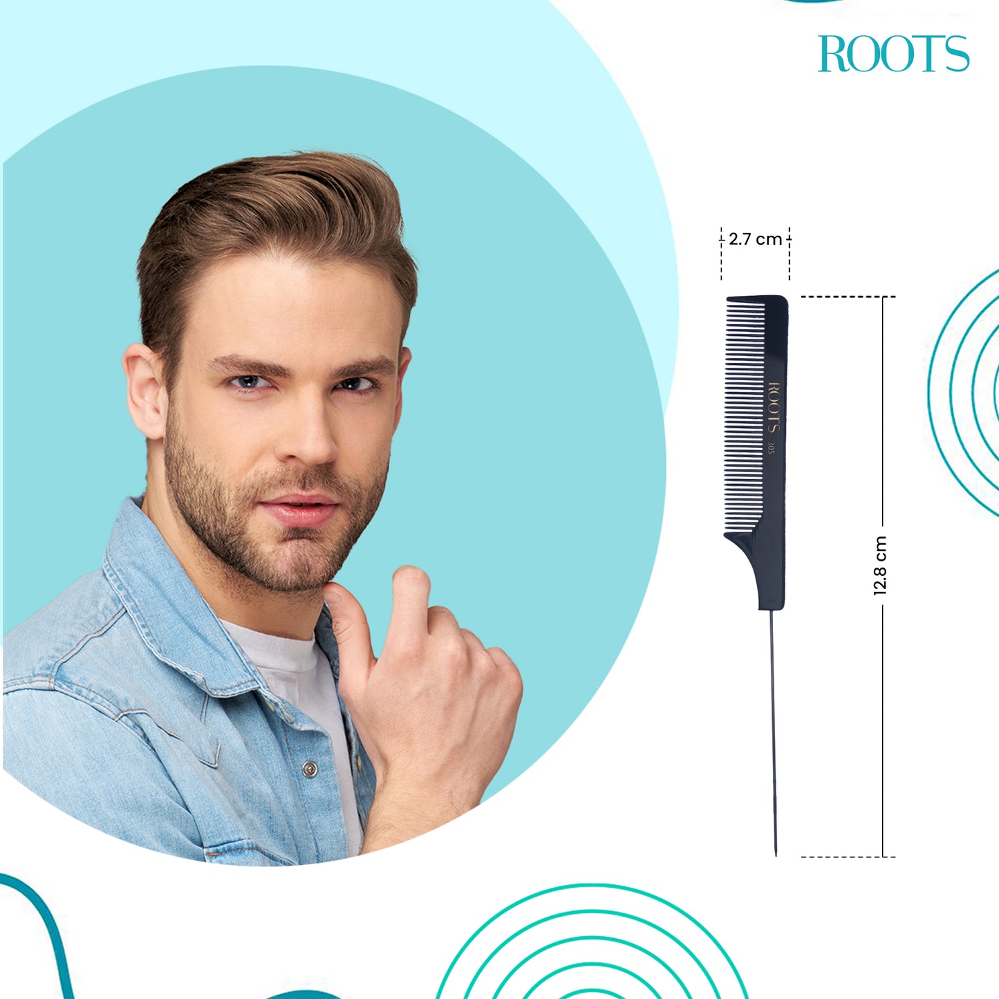 Roots Professional Pin-tail Comb (305)