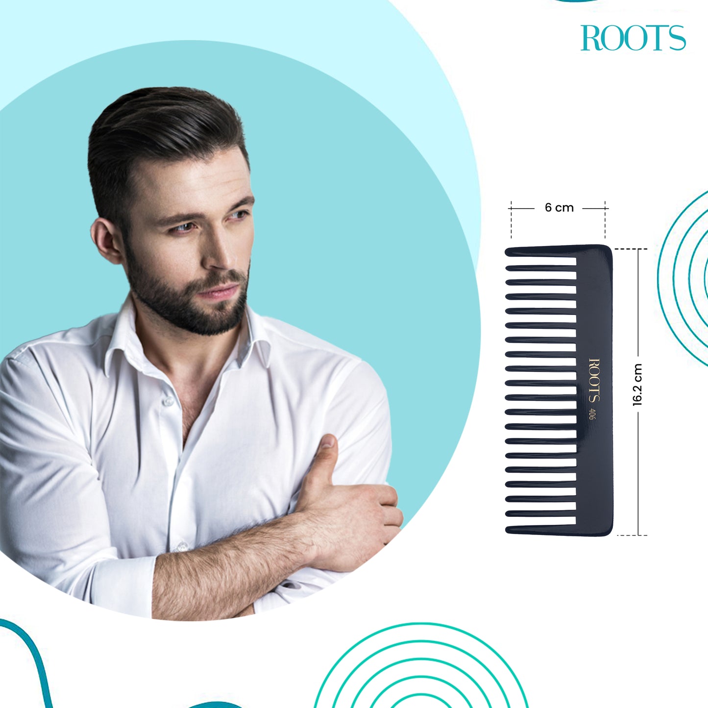 Roots Professional Wide Tooth Comb (406)