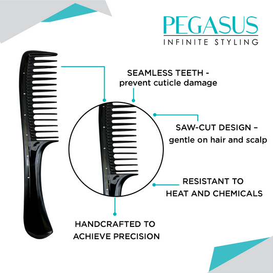 Pegasus 502 - Handle Comb with wide teeth