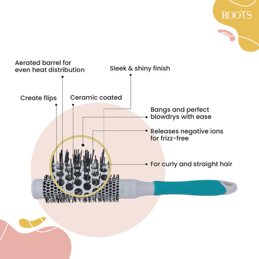 Roots Professional Brush with Ceramic Barrel (PEC34)