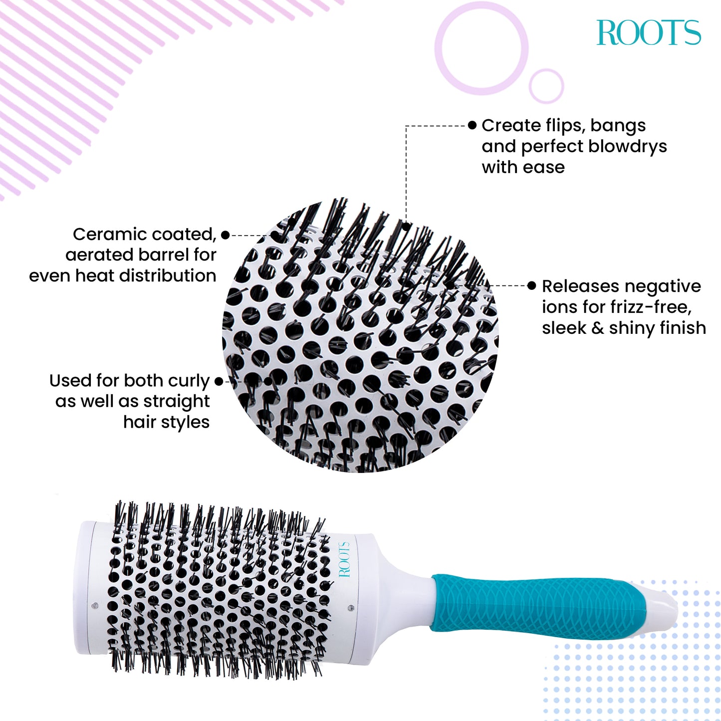 Roots Professional Brush with Ceramic Barrel (PEC58)