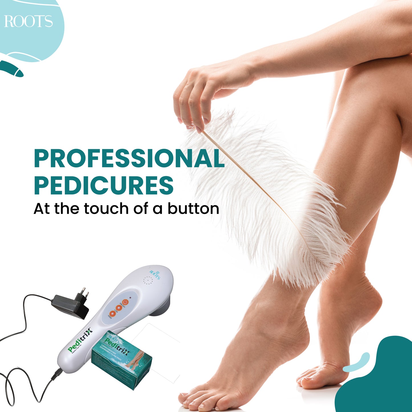 Roots Peditrix Foot Filer (PPF01) with complementary grit packs