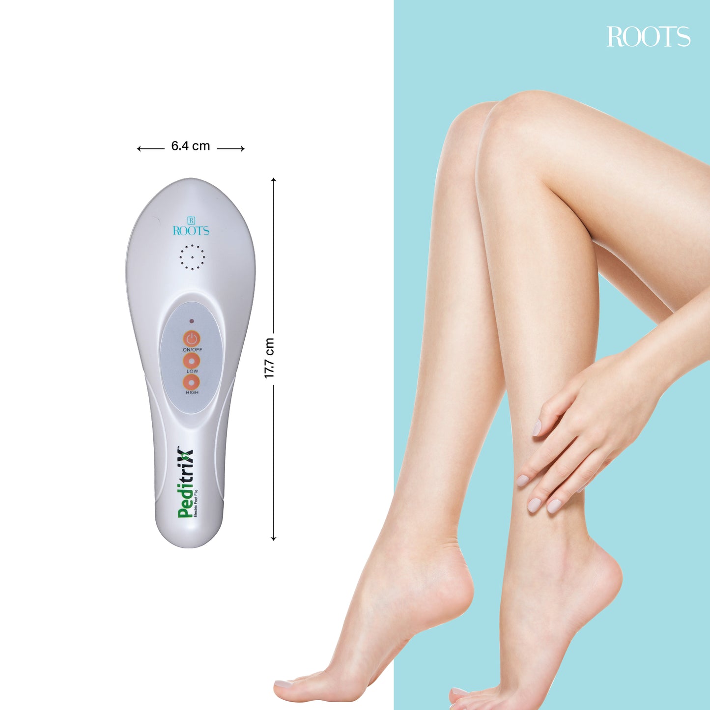 Roots Peditrix Foot Filer (PPF01) with complimentary grit packs