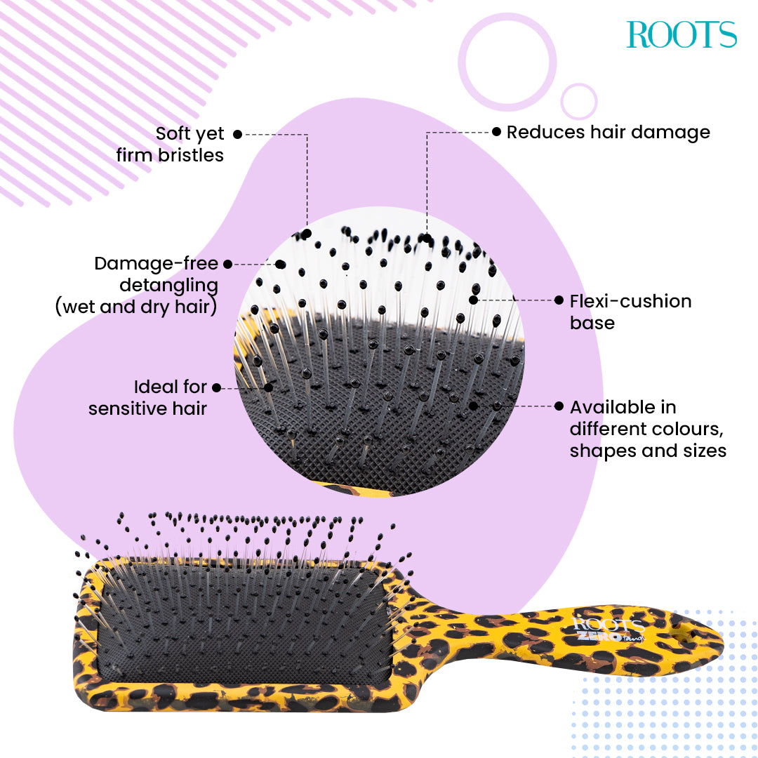 Roots ZeroTangl Medium Paddle Hair Brush (RZTM-AN)