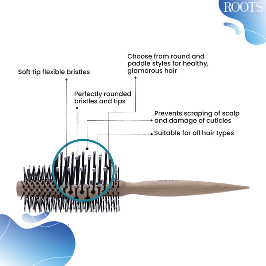 Roots Round Wooden Brush (TG11-W)