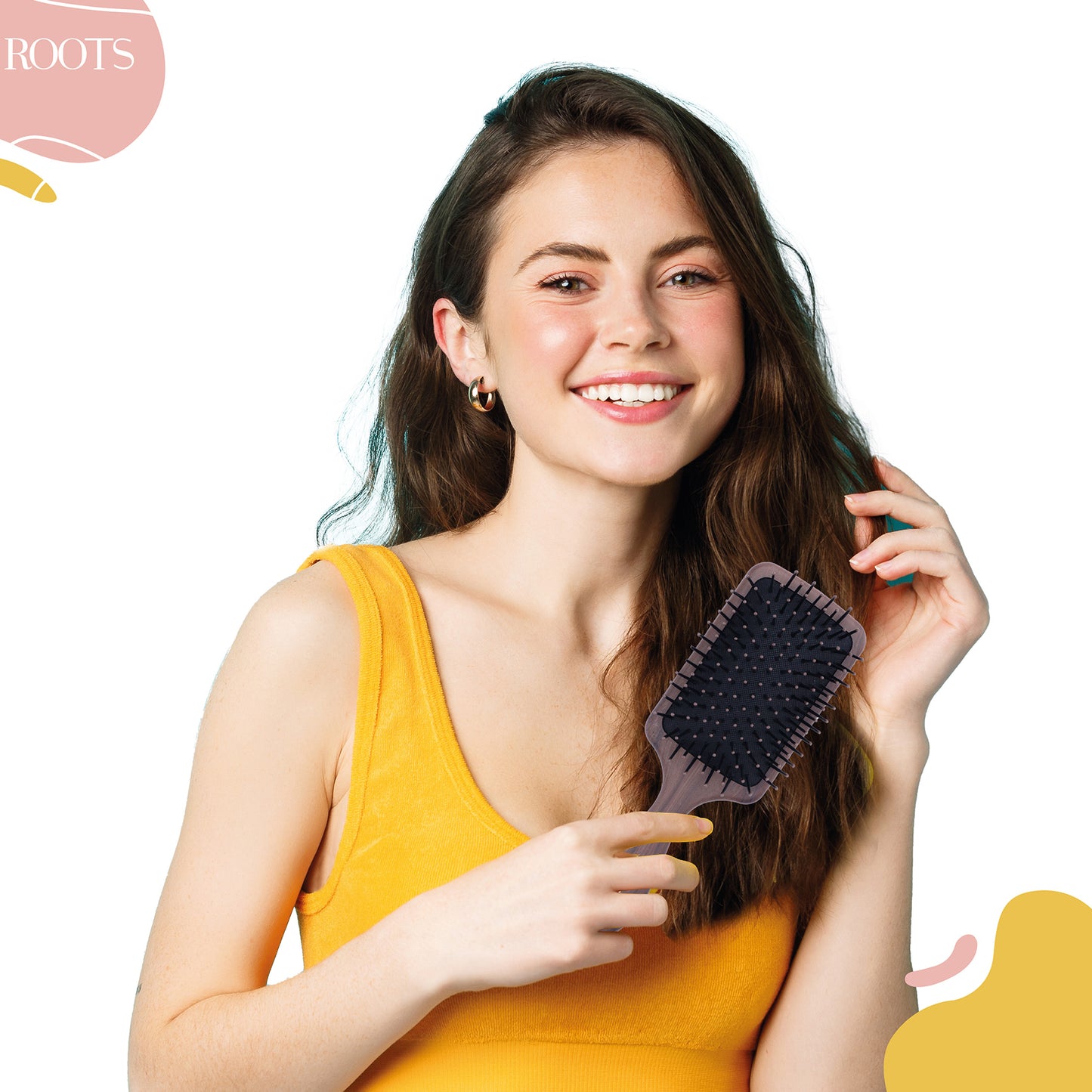 Roots TruGlam Medium Paddle Hair Brush (WDRP04)