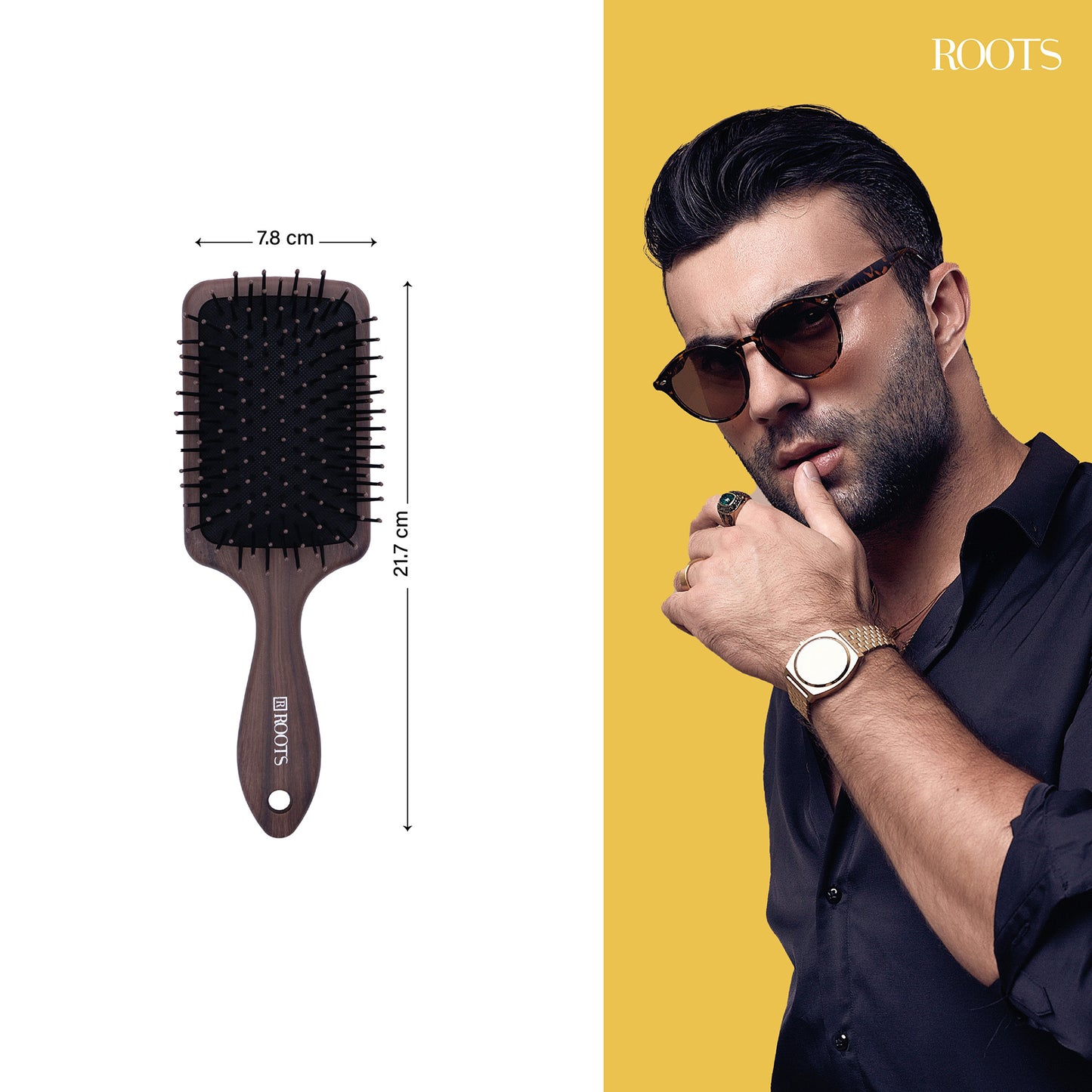 Roots TruGlam Medium Paddle Hair Brush (WDRP04)