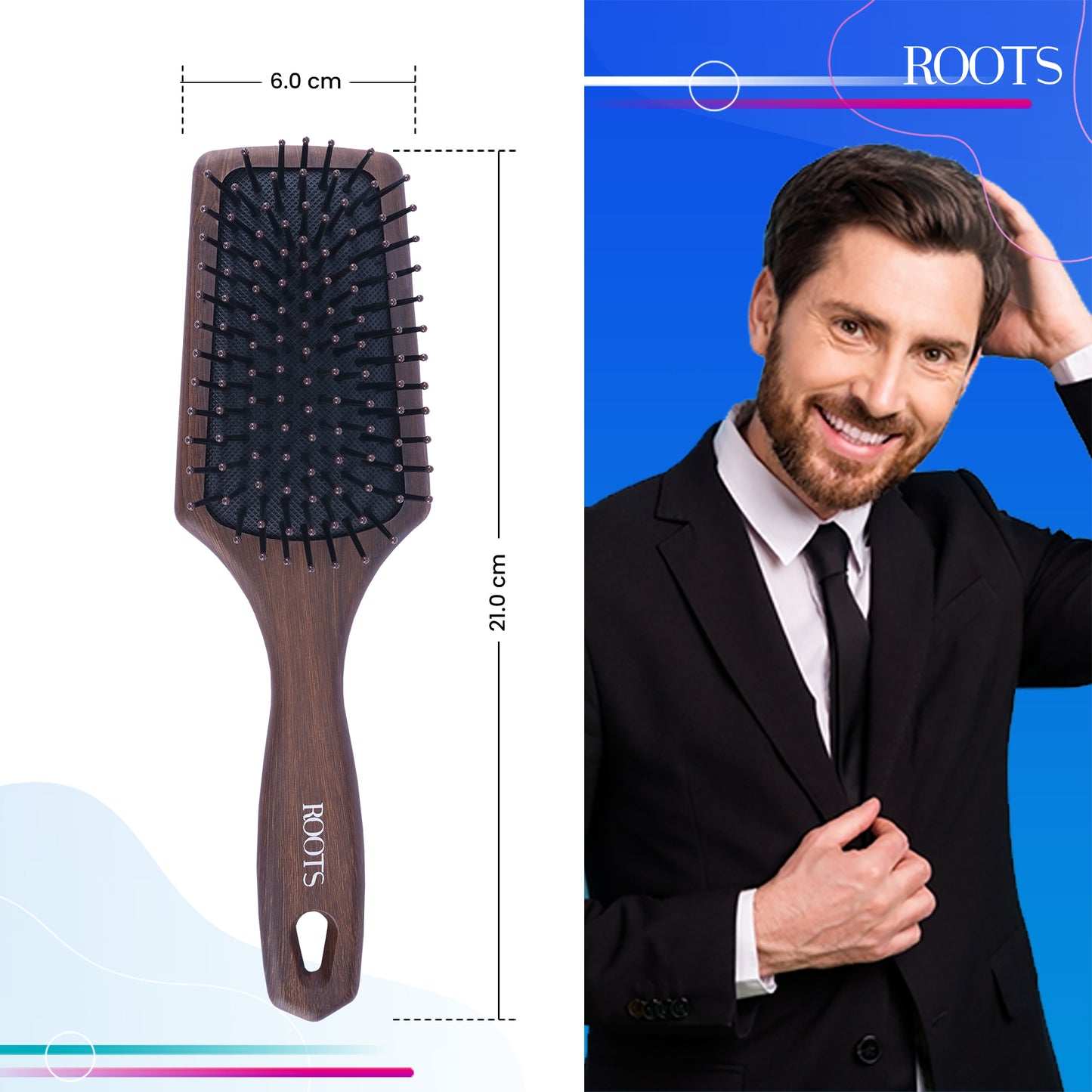 Roots TruGlam Medium size Styling Hair Brush (WDR85)