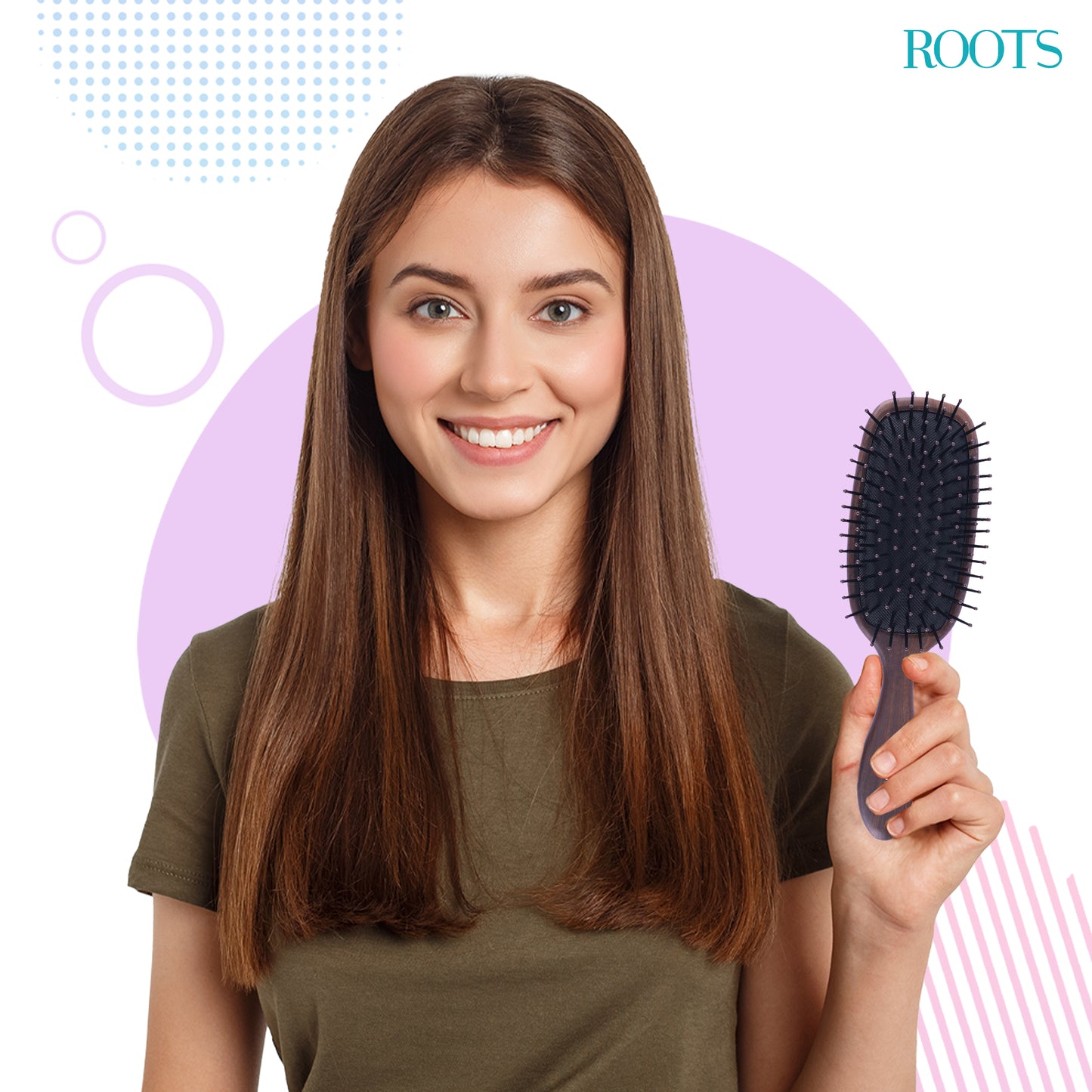 Roots TruGlam Mini Paddle Styling Hair Brush (WDR86)