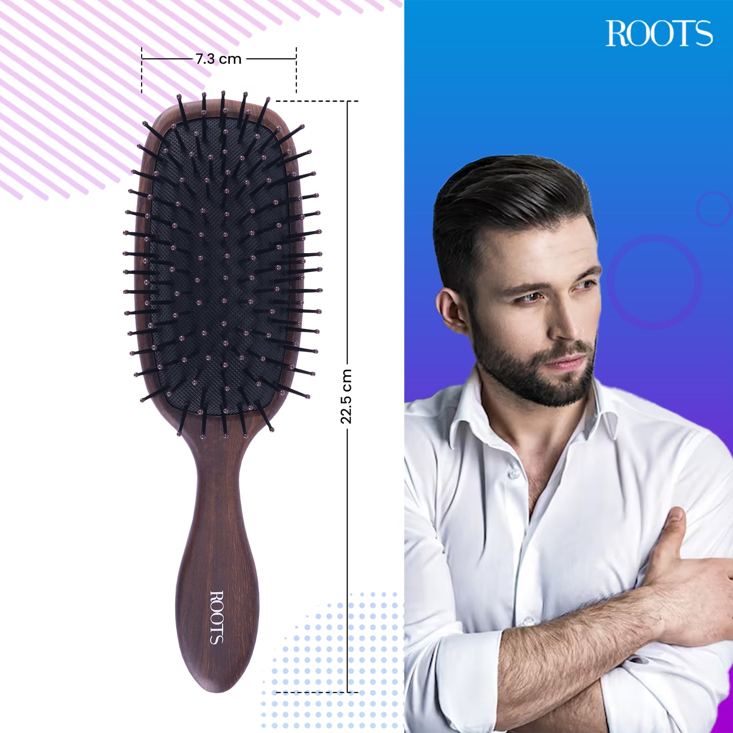 Roots TruGlam Mini Paddle Styling Hair Brush (WDR86)