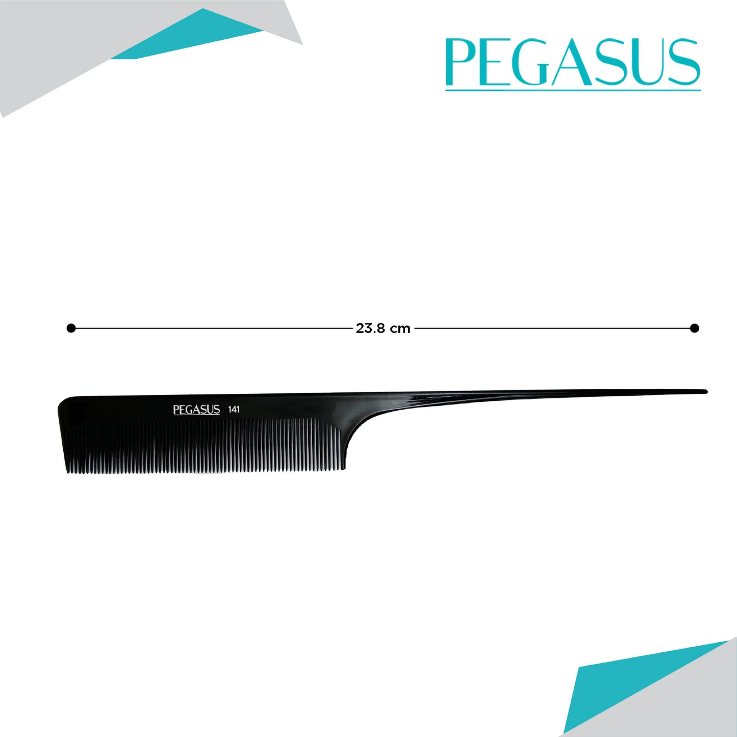 PEGASUS 141 - Rat-tail FLEXINITE Comb with long teeth