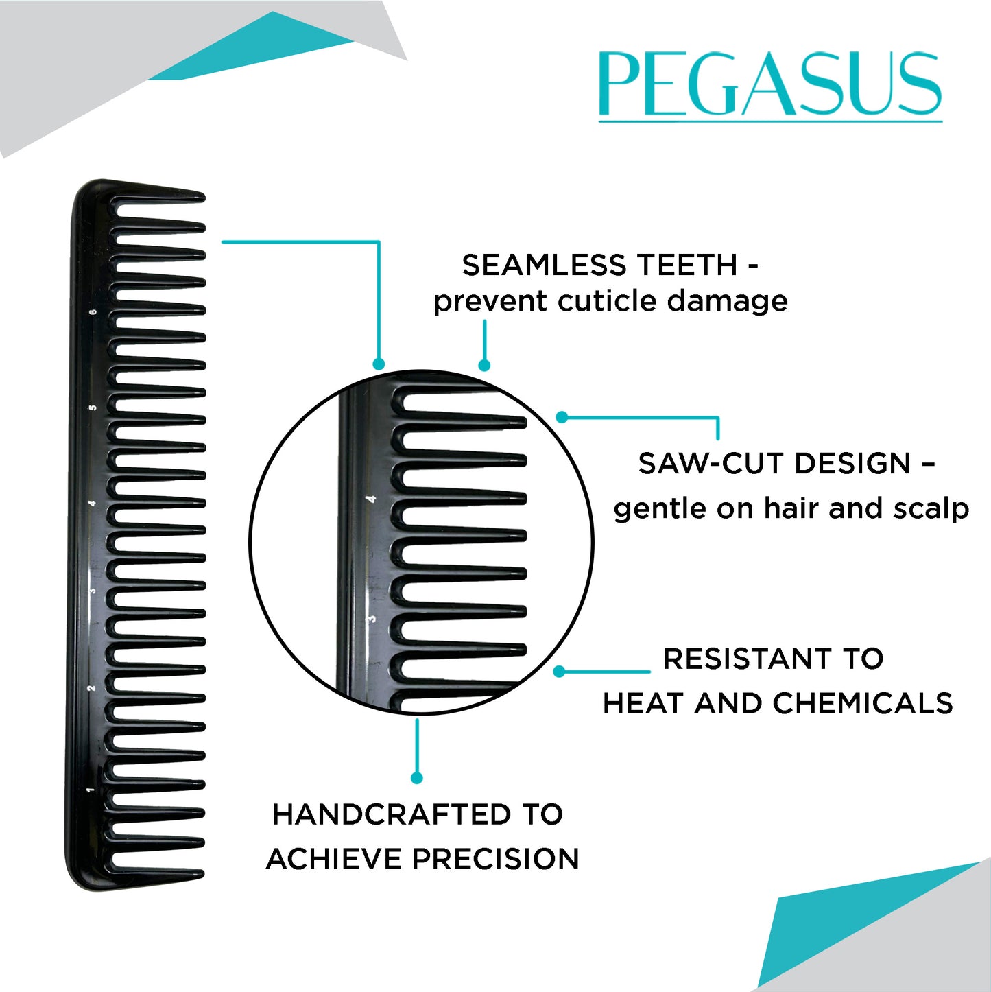 PEGASUS 406 - Wide Tooth FLEXINITE Comb