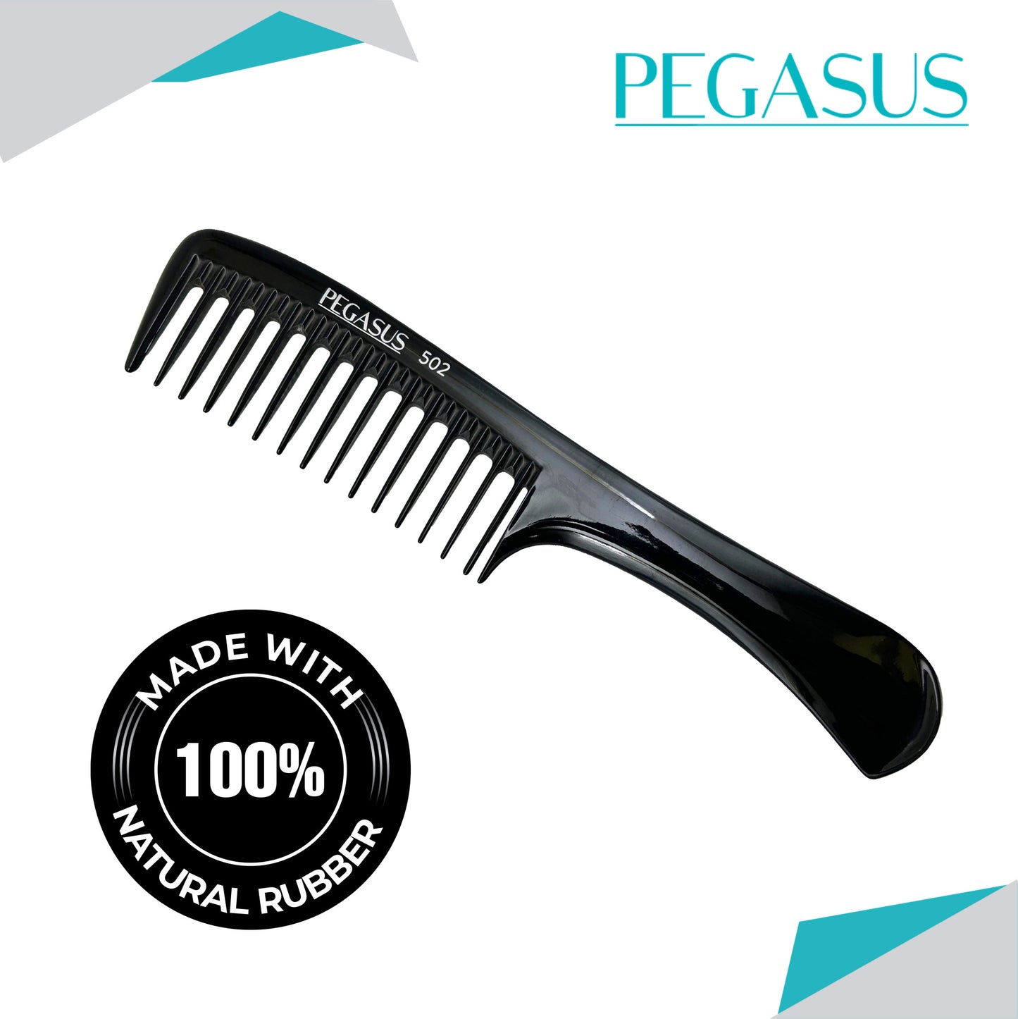 PEGASUS 502 - Handle FLEXINITE Comb with wide teeth