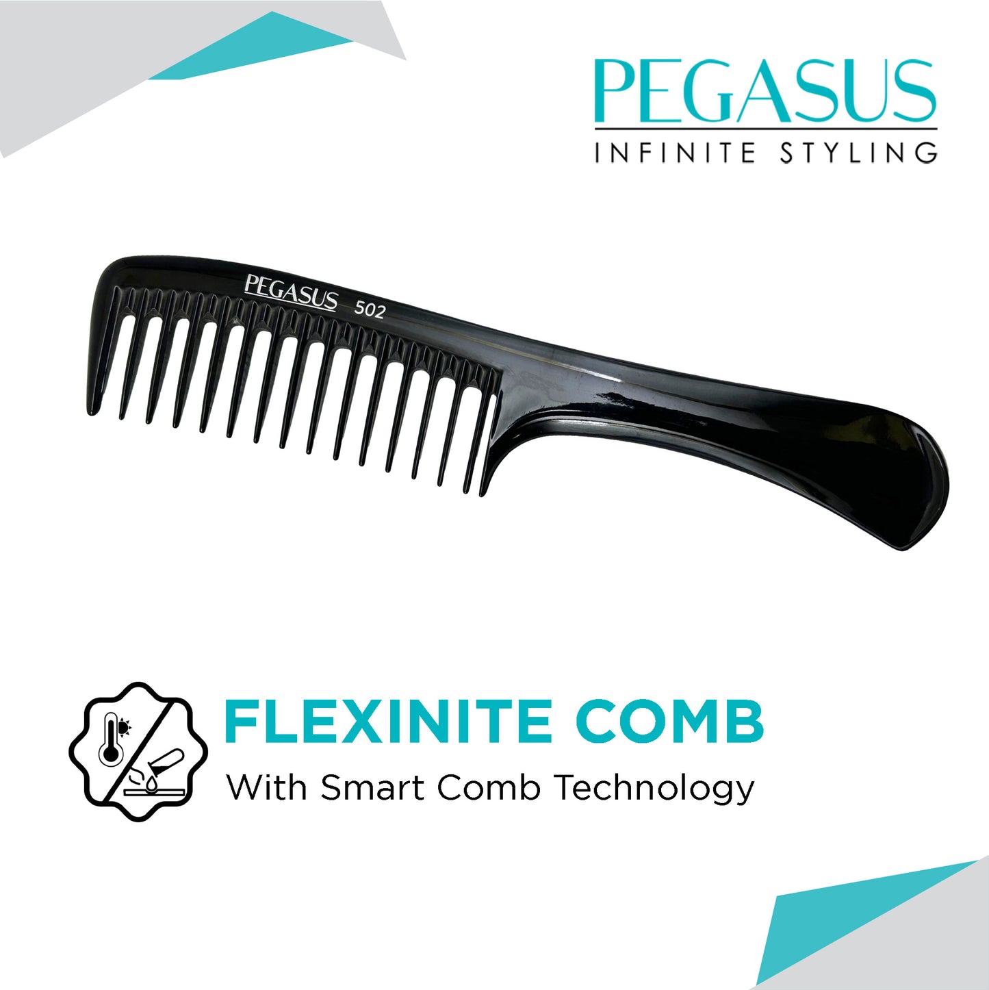 Pegasus 502 - Handle Comb with wide teeth