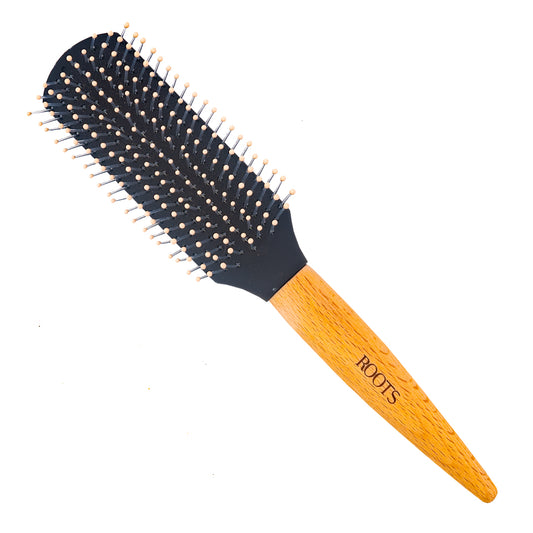 Roots Round Brush with wooden handle (BWR44)