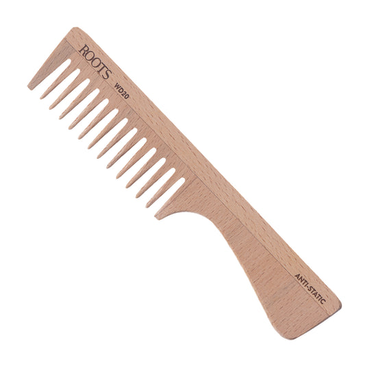 Roots Wooden Wide Tooth Handle Comb (WD20)